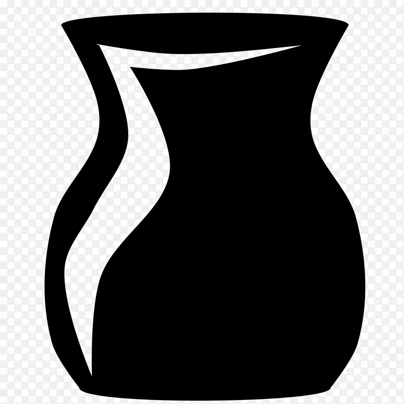 花瓶黑白剪贴画花瓶