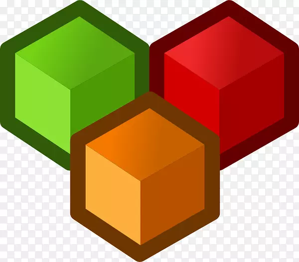 立方体计算机图标几何剪贴画立方体