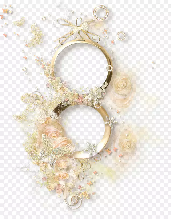 婚礼新娘订婚戒指-标题框架
