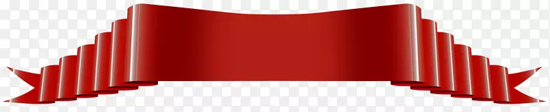红色艺术装饰旗帜剪贴画-红色旗帜
