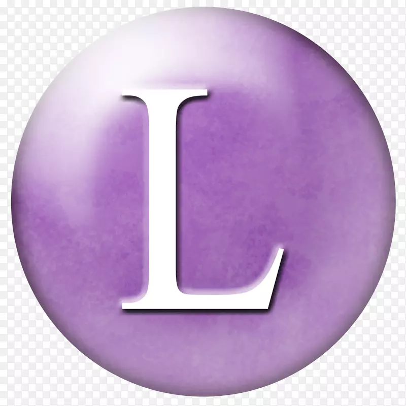 紫色紫丁香符号字体.字母l