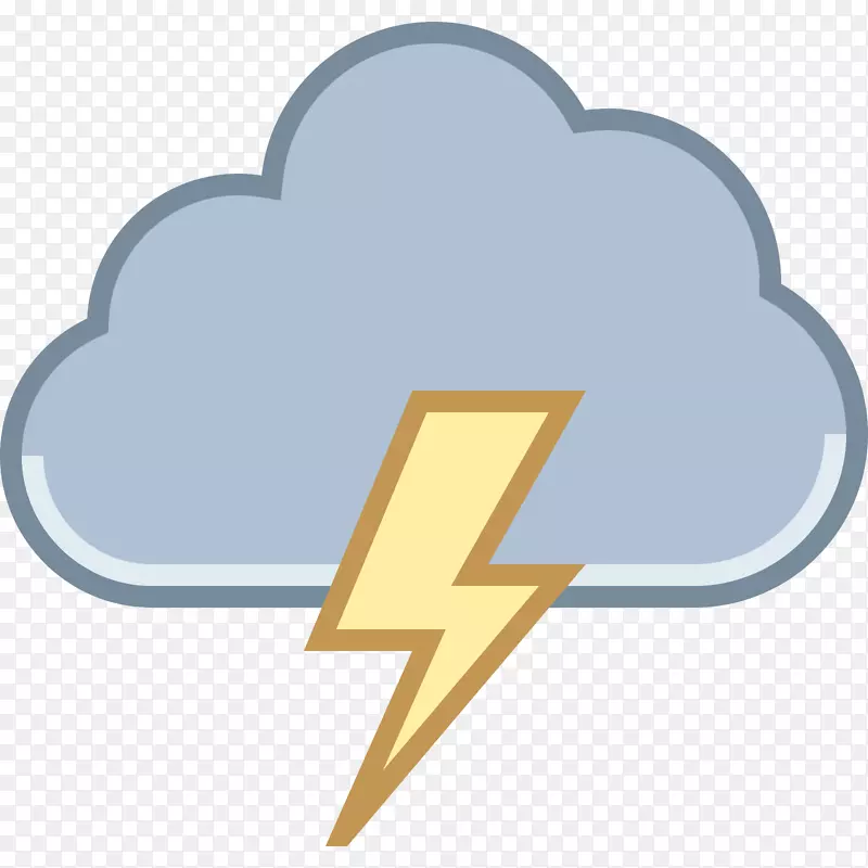 云、雷暴、闪电、电脑图标-暴风雨