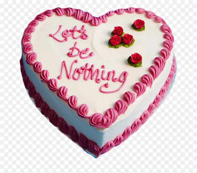 生日蛋糕小四白咖啡奶油-粉红蛋糕
