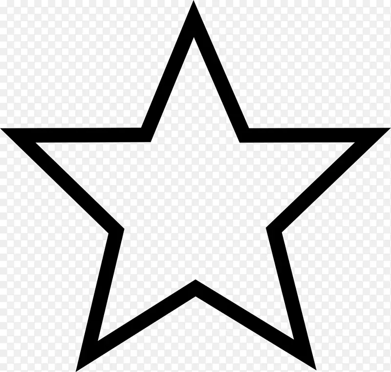 五角星电脑图标绘制剪贴画.白色星星