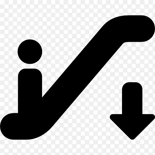 电脑图标签署箭头自动扶梯