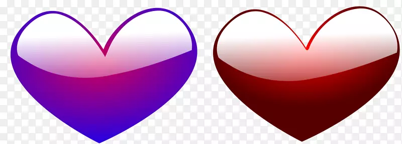 心电脑图标红夹艺术-紫心