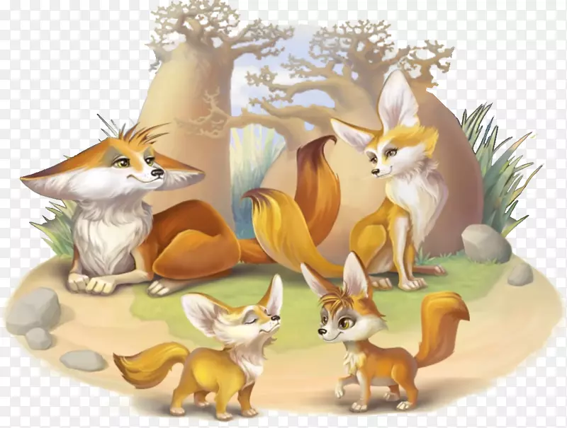 乡镇芬尼狐红狐动物-芬尼狐