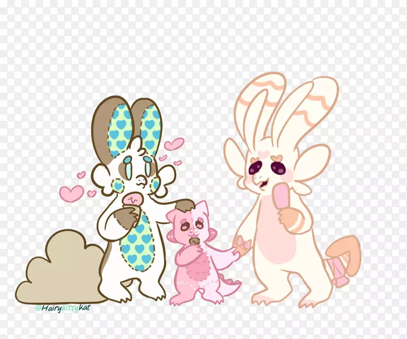 复活节兔子脊椎动物兔子快乐家庭