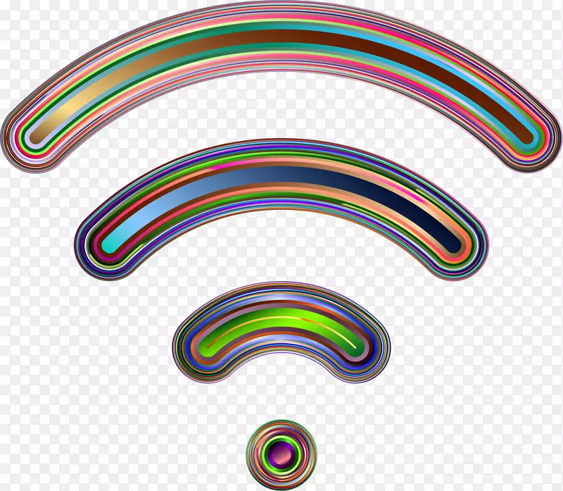 无线wi-fi信号计算机图标.信号