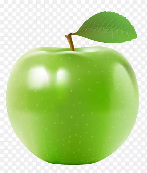 苹果电脑图标剪贴画-绿色苹果片