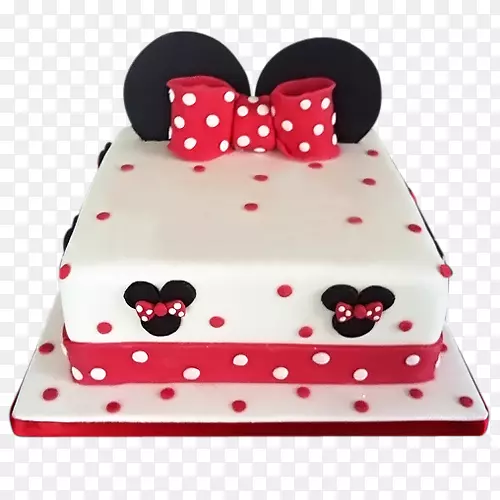 米妮老鼠生日蛋糕薄饼蛋糕糖霜烘焙店-1岁生日