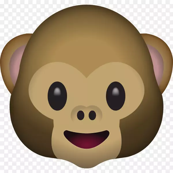 表情猴子贴纸意为短信.表情符号脸