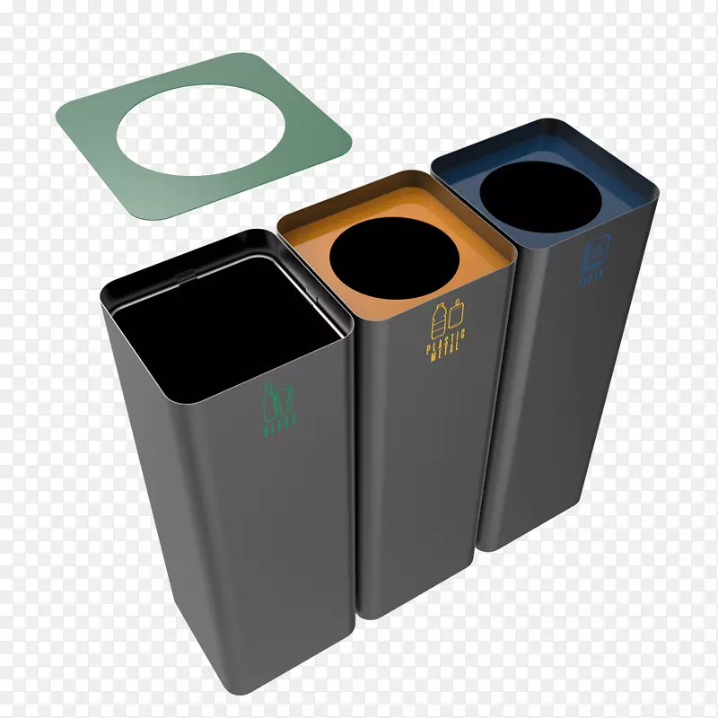 垃圾桶和废纸篮，回收箱，废物分类，垃圾桶