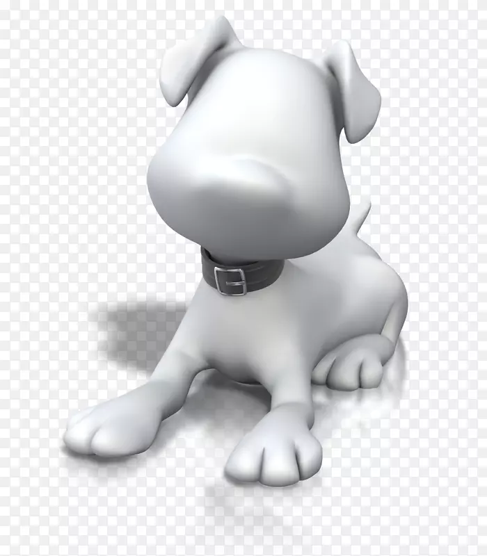 宠物狗托管棒图形演示PowerPoint动画-3D狗