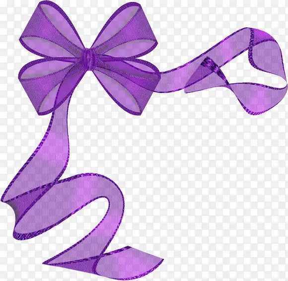 紫丝带意识丝带剪贴画-缎带边框