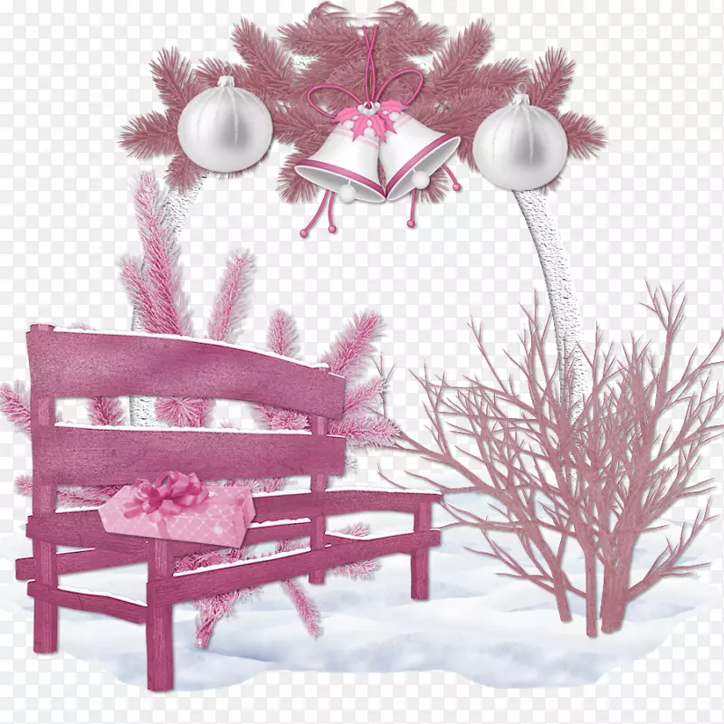 圣诞画框冬季集群花环框