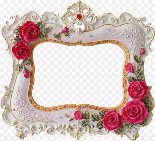 婚礼邀请函图片相框情人节玫瑰剪贴画边框