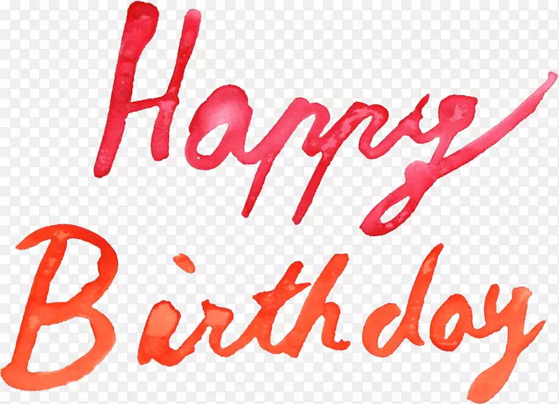 生日蛋糕电脑图标-水彩画生日