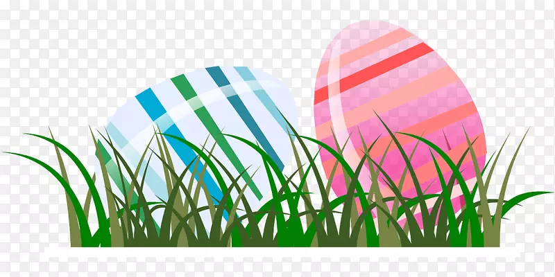 复活节兔子复活节彩蛋剪贴画-复活节草