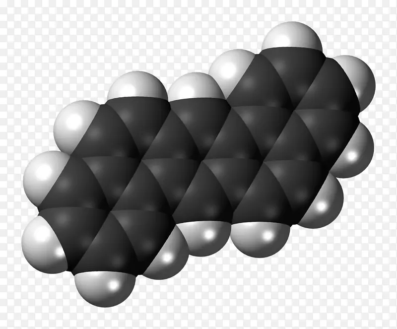 空间填充模型球棒模型多环芳烃二苯并[a，h]蒽-h