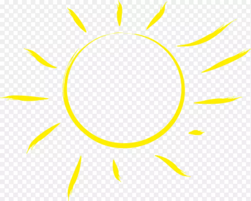 圆面积角字体-太阳PNG