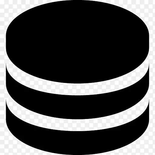 计算机图标数据库服务器黑白徽标数据库