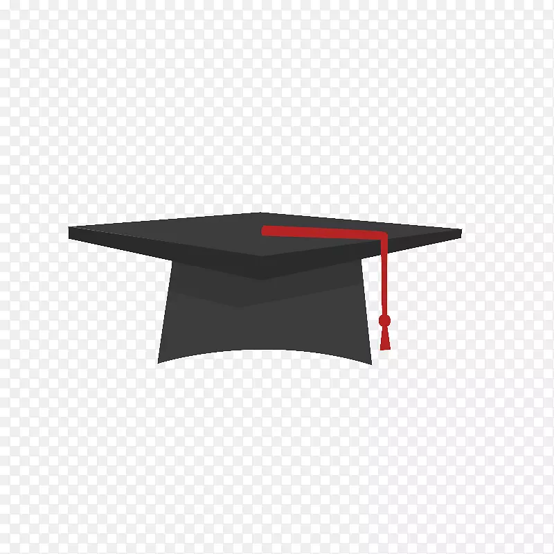 方形学术帽毕业典礼电脑图标平面设计-毕业帽