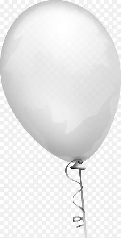 白色派对气球剪辑艺术-水彩画气球