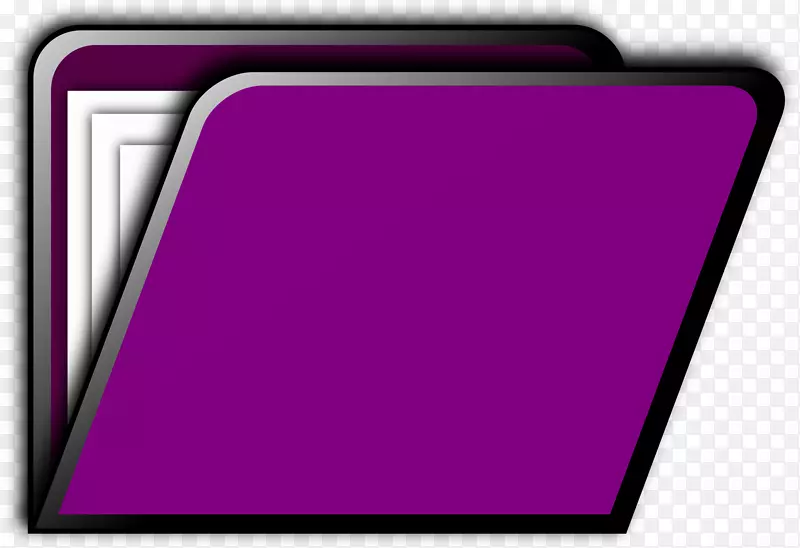 目录计算机图标剪贴画.紫色