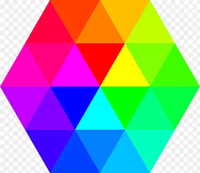 六角形瓷砖颜色三角形