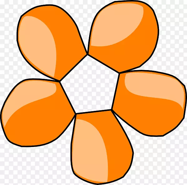 绿花电脑图标剪贴画橙色花
