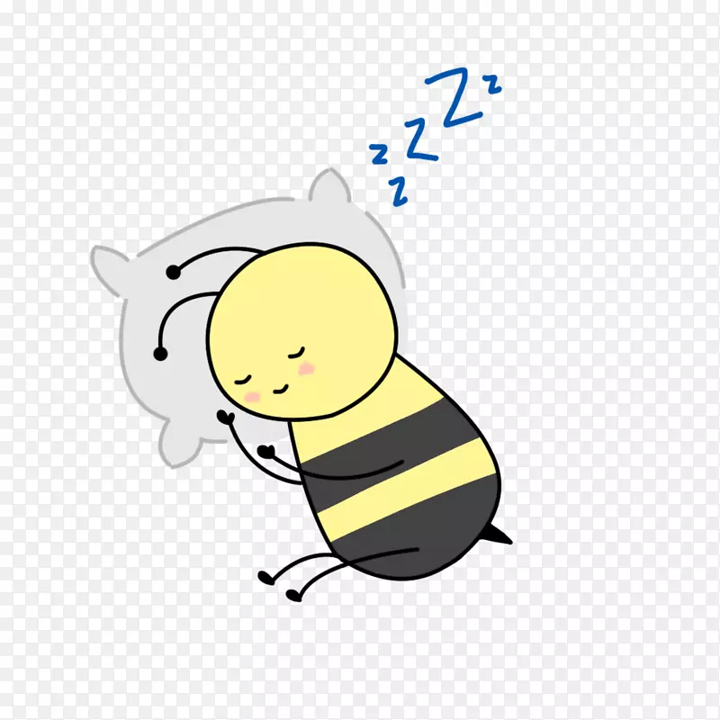 昆虫，汗水，蜜蜂叮咬，剪贴画-睡觉