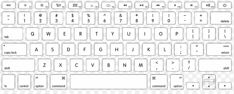 MacBook电脑键盘视网膜显示苹果英语