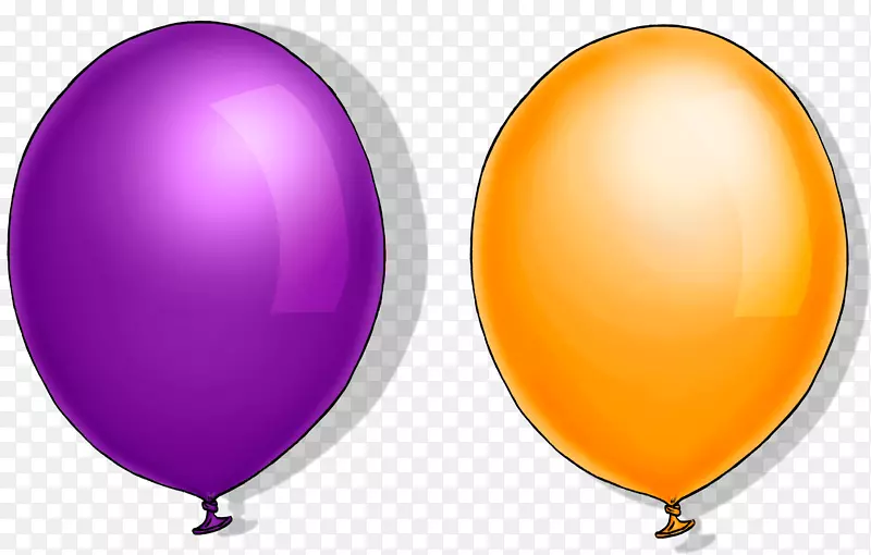 气球橙色紫罗兰色气球