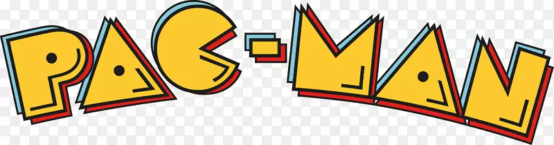帕克曼加女士。PAC-man街机游戏徽标-Pacman