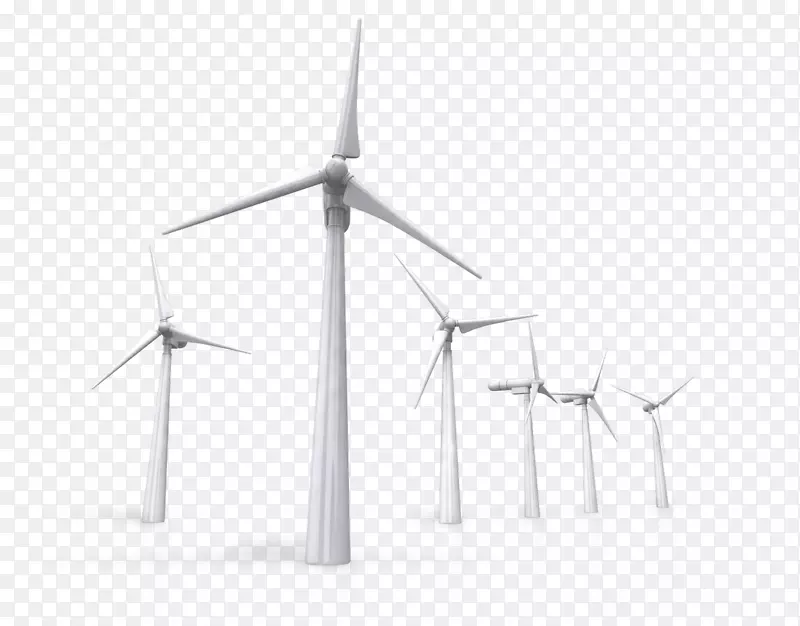风力涡轮机风车能量剪辑艺术