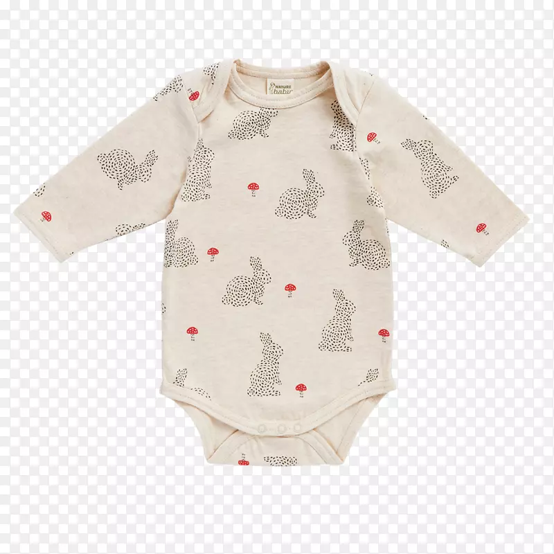 有机棉婴儿运动衫婴儿和婴儿一件水彩画兔子