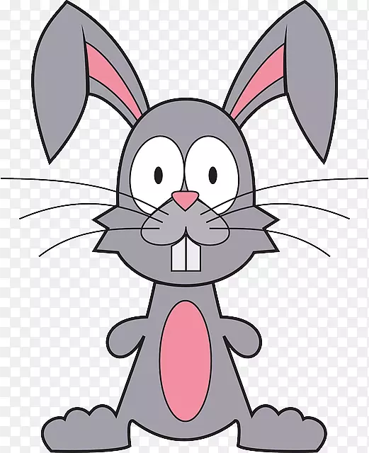 复活节兔子兔夹艺术-水彩画兔子