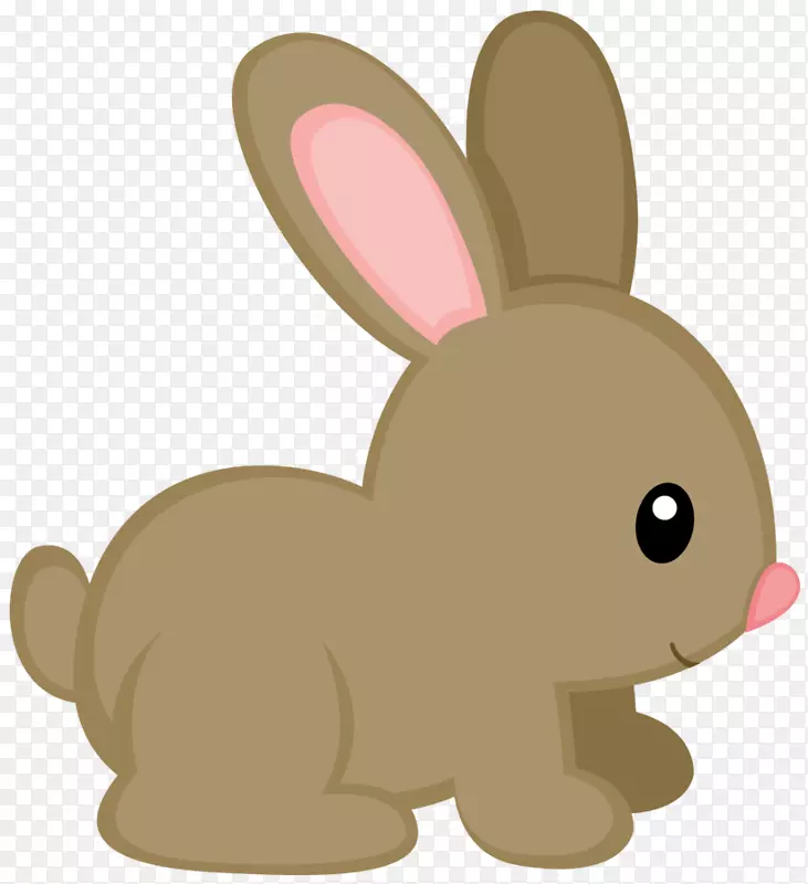 复活节兔子剪贴画-水彩画兔