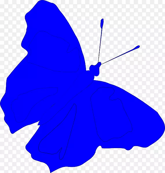 蝴蝶淡蓝色剪贴画-蓝色蝴蝶