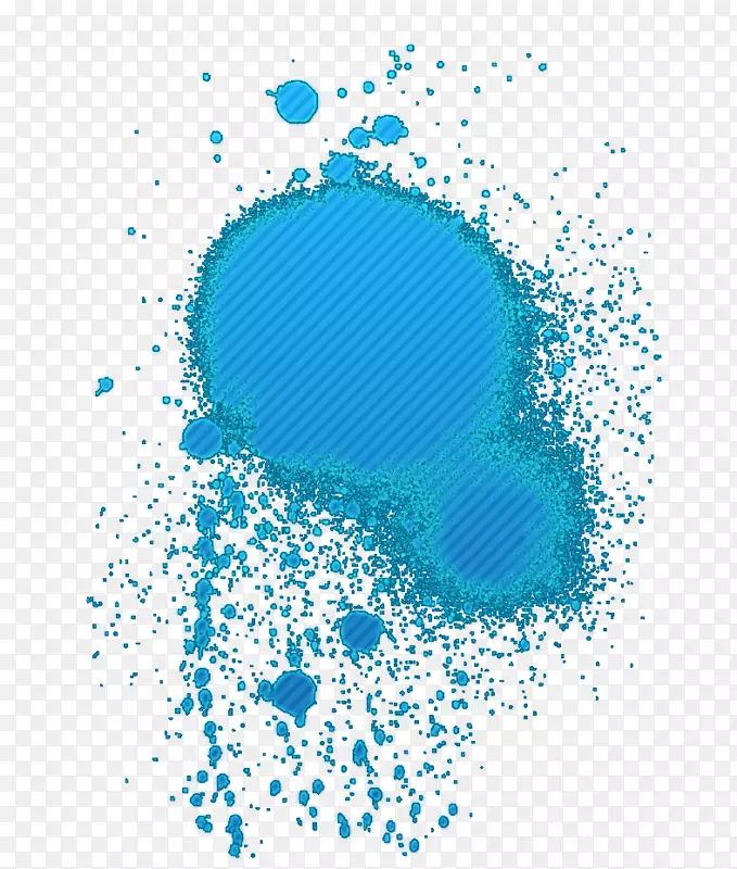 水彩画染色蓝色艺术