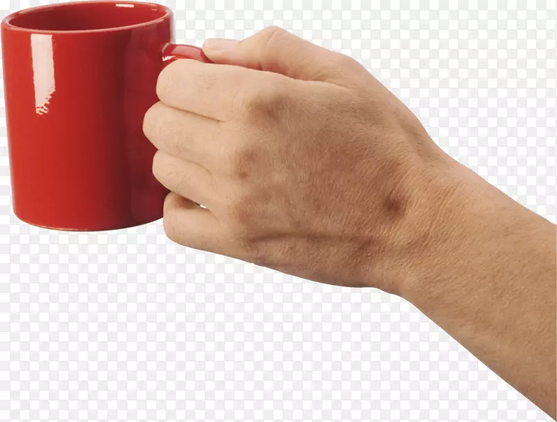 咖啡杯手夹艺术握手