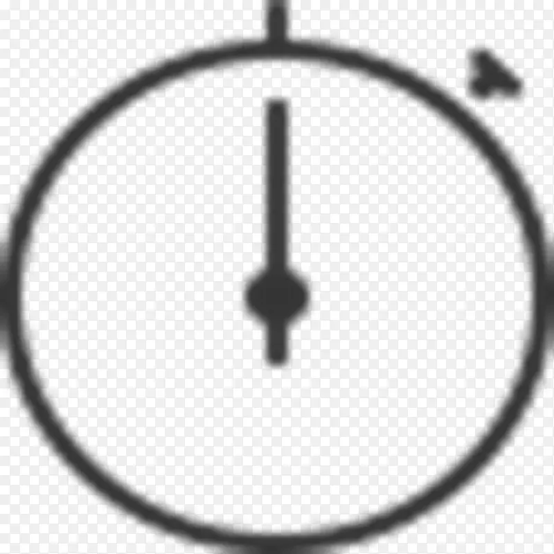 科技白圈符号黑色时钟