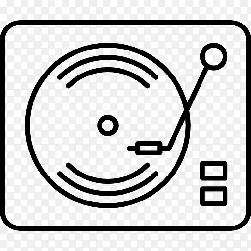 留声机电脑图标封装的PostScript-唱片播放器