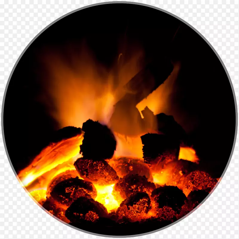 火煤计算机图标烧烤炭的区域变化