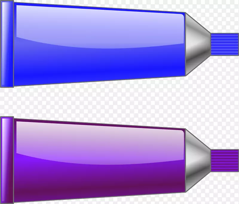 彩色蓝紫色剪贴画管