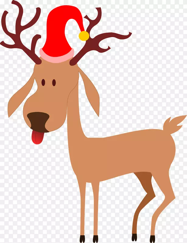 鲁道夫驯鹿圣诞老人夹艺术鹿角