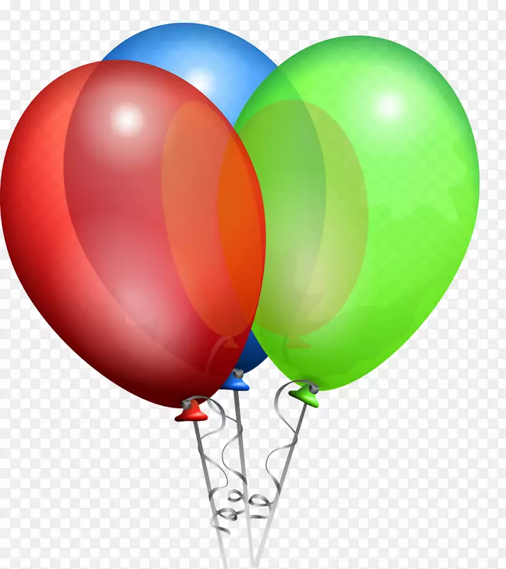 气球派对剪贴画-降落伞