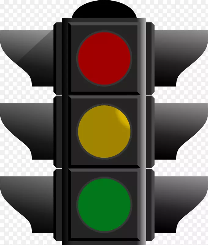 交通信号灯交通标志剪辑艺术-交通