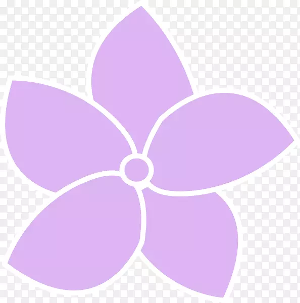 法国绣球花水彩画剪贴画紫色花
